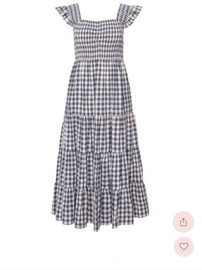 NWT Ivy City Co Hailey Dress in Indigo Gingham S
